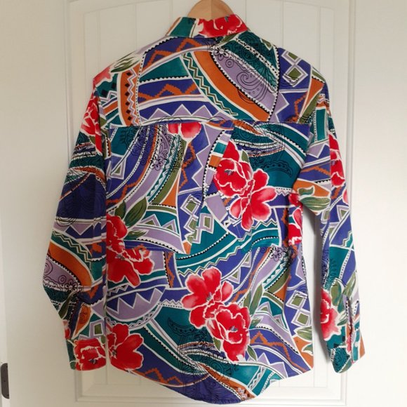 Vintage Frontier Series Faux Bolero Button Up Western Shirt Neck Cutout Size XL - Picture 2 of 13